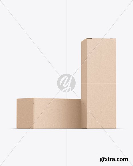 Two Kraft Boxes Mockup 51056