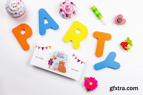 Birthday Party Invitation Mockupation Mockup