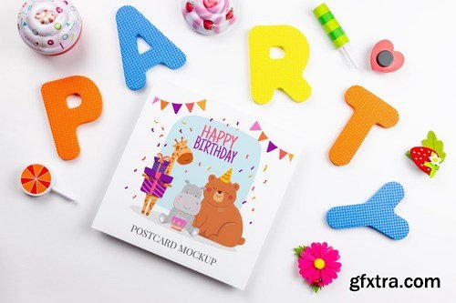 Birthday Party Invitation Mockupation Mockup