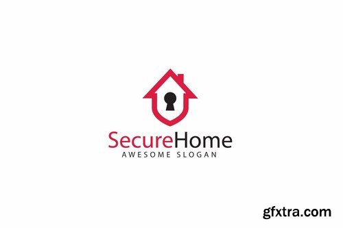 Secure Home Logo Template