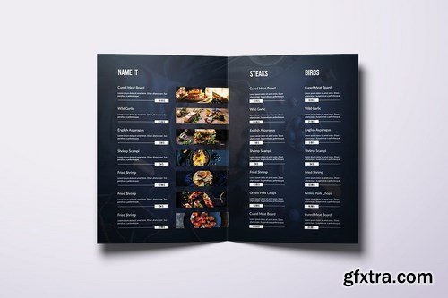 Minimal Elegant Bifold A4 & US Letter Menu Bundle