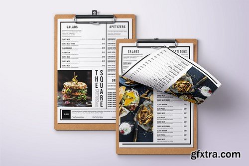 Minimal Single Page A4 & US Letter Menu Bundle