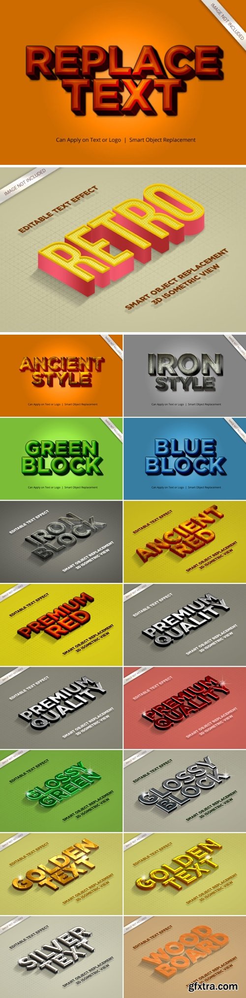 3D Mockup Text Effect Style Bundle