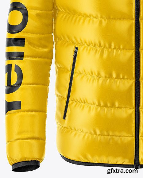 Get Mens Down Jacket Mockup Front Half Side View PNG Yellowimages - Free PSD Mockup Templates