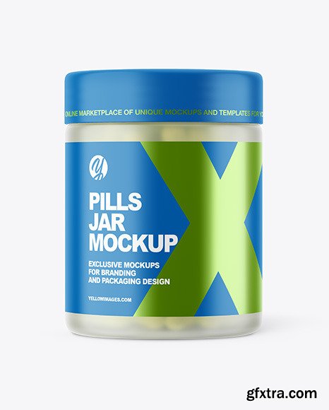 Frosted Pills Jar Mockup 51017