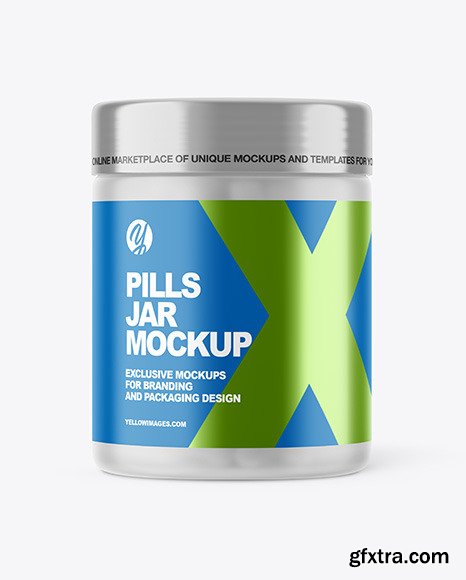 Frosted Pills Jar Mockup 51017