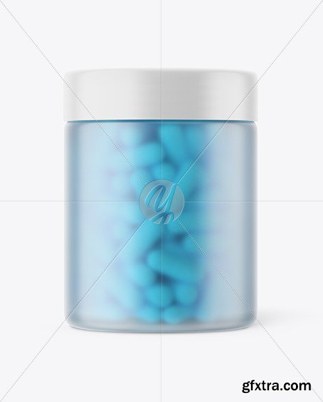 Frosted Pills Jar Mockup 51017