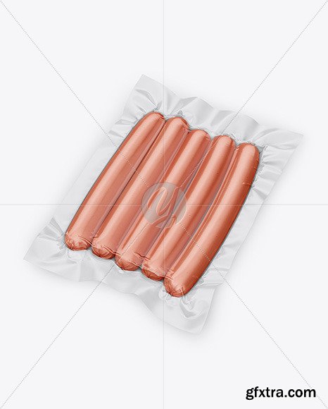 Download 5 Sausages in Vacuum Plastic Package Mockup 51567 » GFxtra