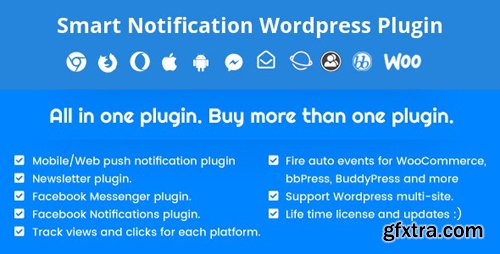 CodeCanyon - Smart Notification Wordpress Plugin v9.1 - Web & Mobile Push, FB Messenger, FB Notifications & Newsletter. - 6548533 - NULLED