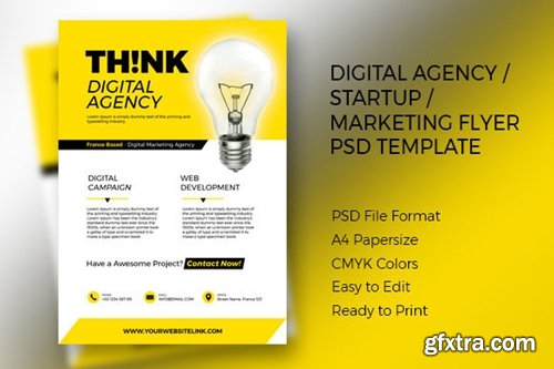 THINK Digital Agency Flyer PSD Template