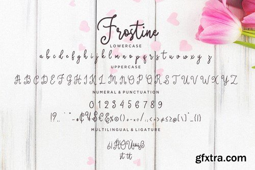 Frostine Curly Monoline Typeface