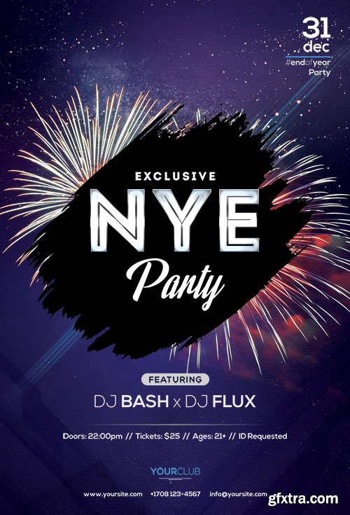 Nye Party - Premium flyer psd template