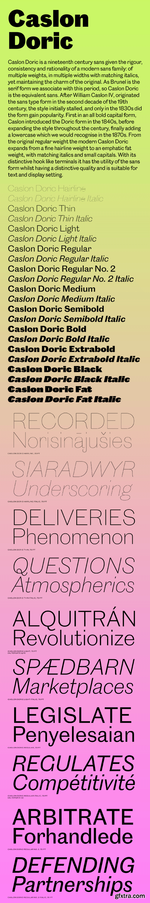 Caslon Doric Font Family