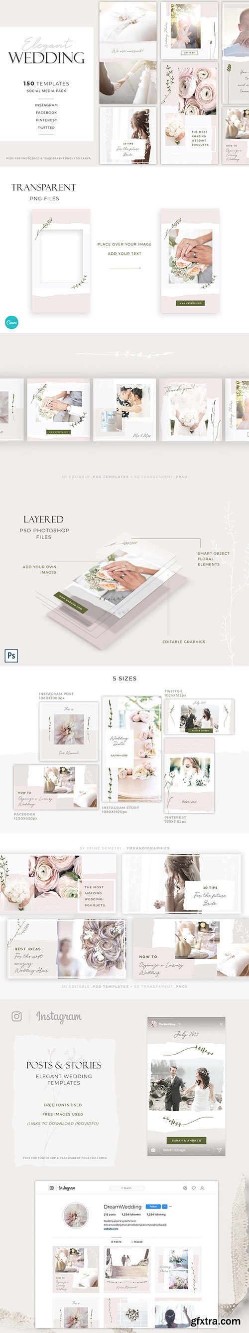 Elegant Wedding Social Media Pack