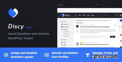 ThemeForest - Discy v3.5 - Social Questions and Answers WordPress Theme - 19281265