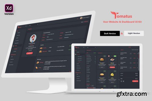 Tomatus-Restaurant UserWebsite & Dashboard UI (XD)