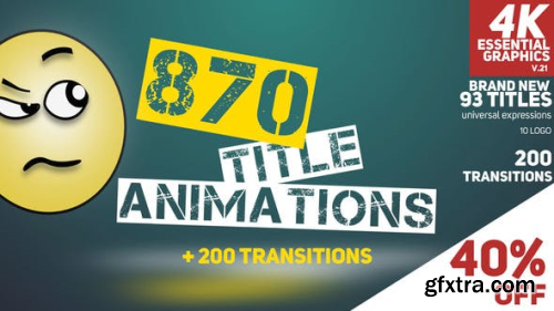 Videohive 870 Title Animations 9006125 (With 24 September 19 Update)