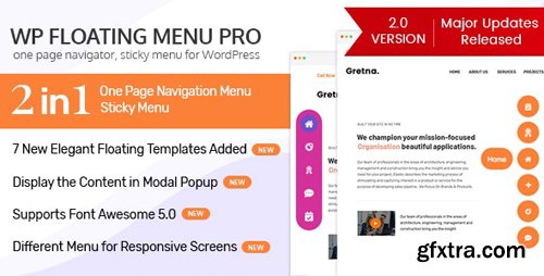 CodeCanyon - WP Floating Menu Pro v2.0.8 - One page navigator sticky, menu for WordPress - 17646227