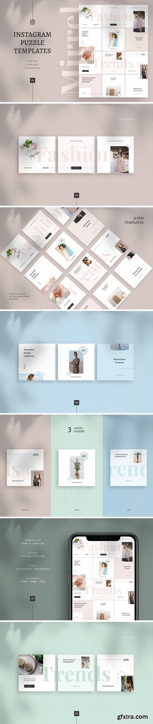 Mirrel Instagram Puzzle Templates