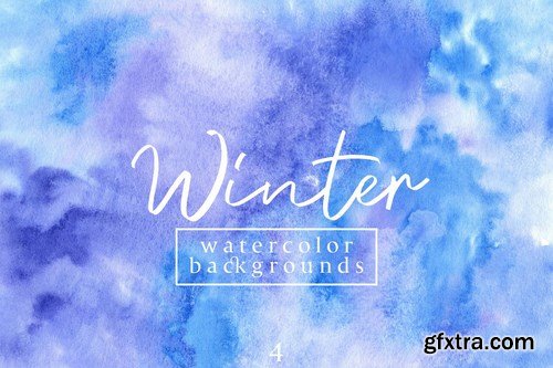 Winter Watercolor Backgrounds 4