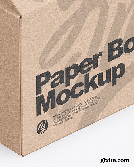 Opened Kraft Box Mockup 51600