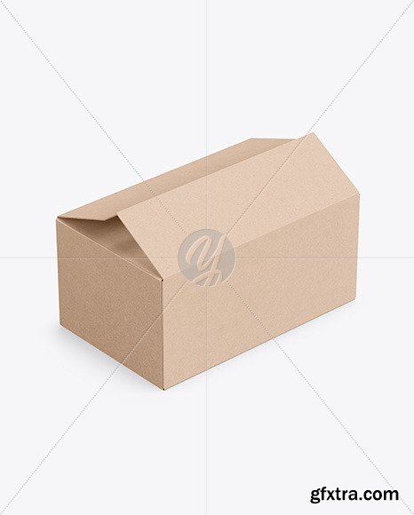 Opened Kraft Box Mockup 51600