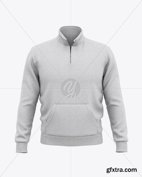 Heather Three Quarter Zipped Sweatshirt 51606