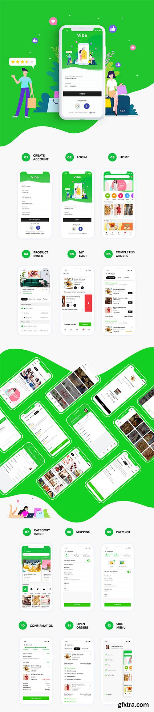 Vibe - Mobile Application UI Kit