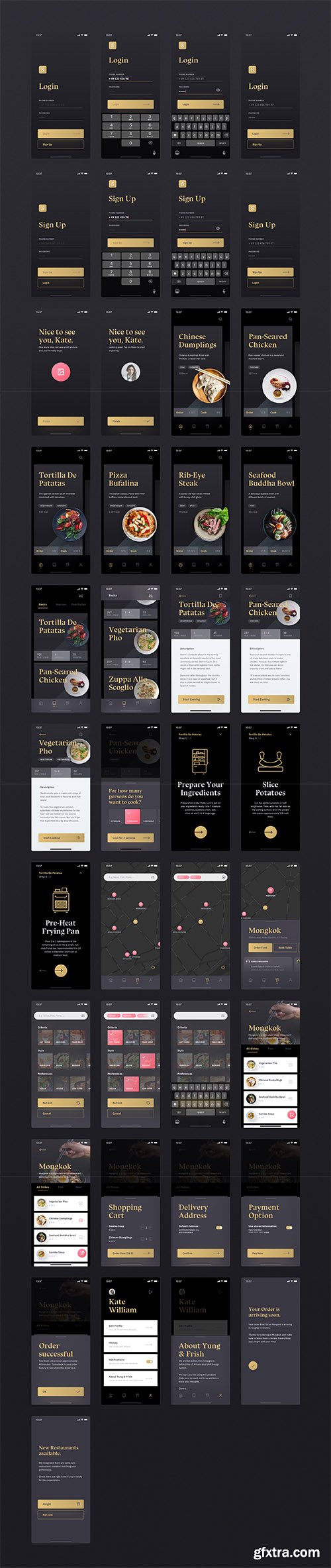 Sheek Food iOS UI Kit