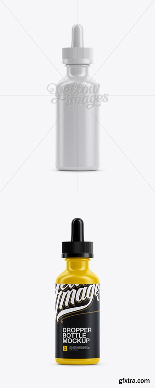 Glossy Dropper Bottle Mockup 12092