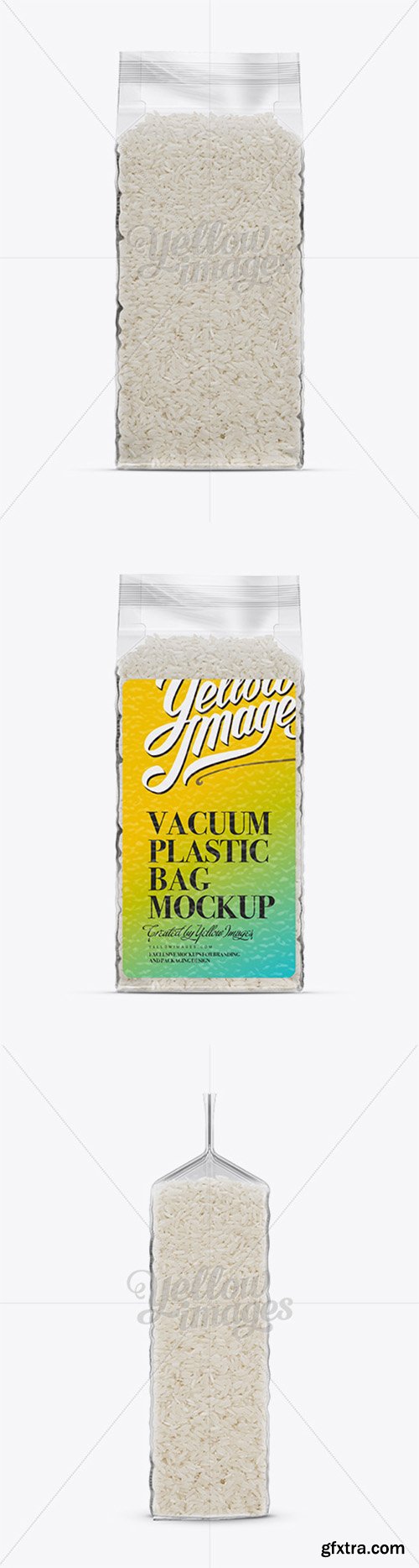 Rice Vacuum Plastic Bag Mockup 11901