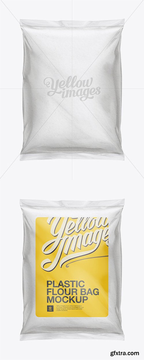 Plastic Bag with Flour Mockup 11882