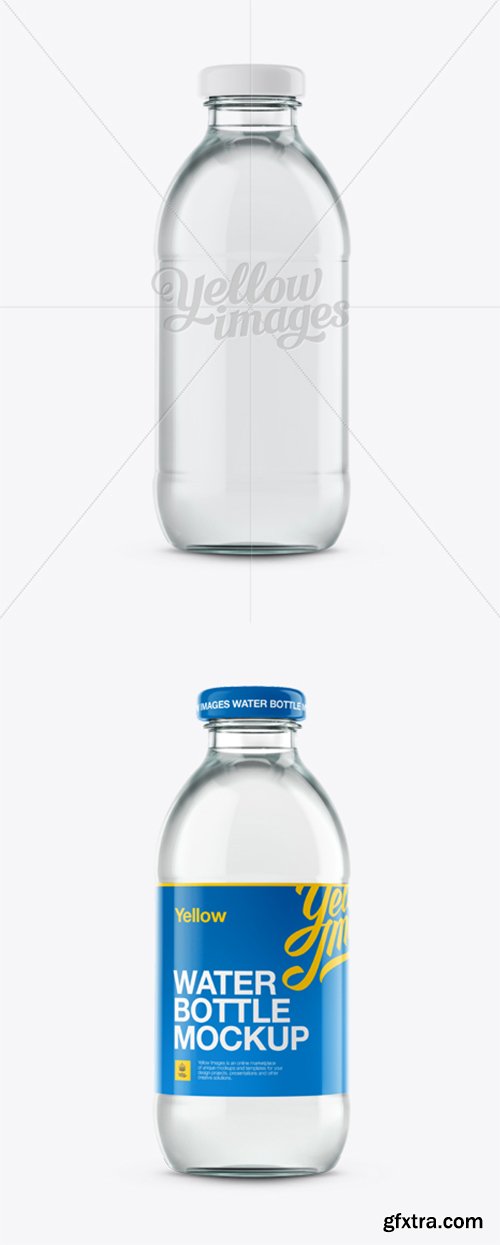 Glass Water Bottle Mockup 12175