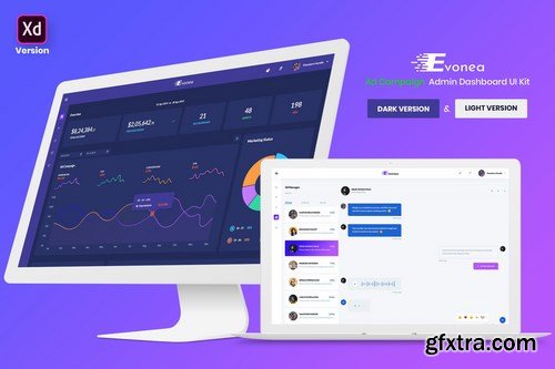 Evonea - Ad Campaign Admin Dashboard UI Kit (XD)