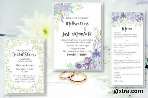 The Iris Collection Watercolor Clip Art Bundle