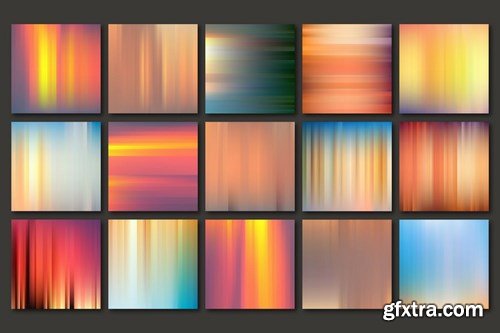 Striped Abstract Backgrounds Set Vector Bundle