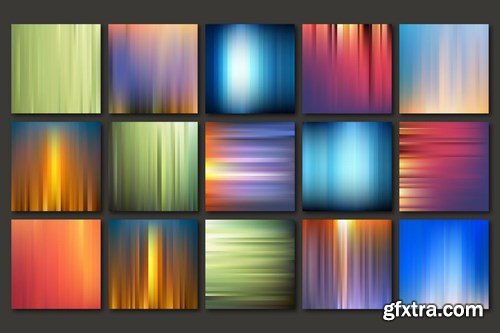 Striped Abstract Backgrounds Set Vector Bundle