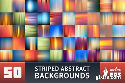 Striped Abstract Backgrounds Set Vector Bundle