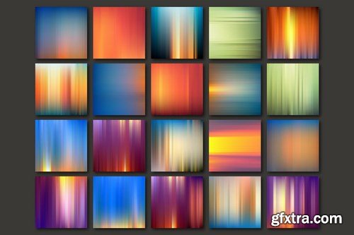 Striped Abstract Backgrounds Set Vector Bundle