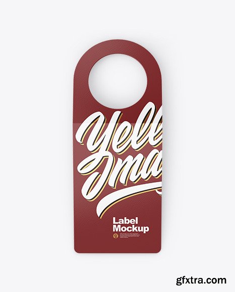 Bottle Tag Mockup - Front View 51583