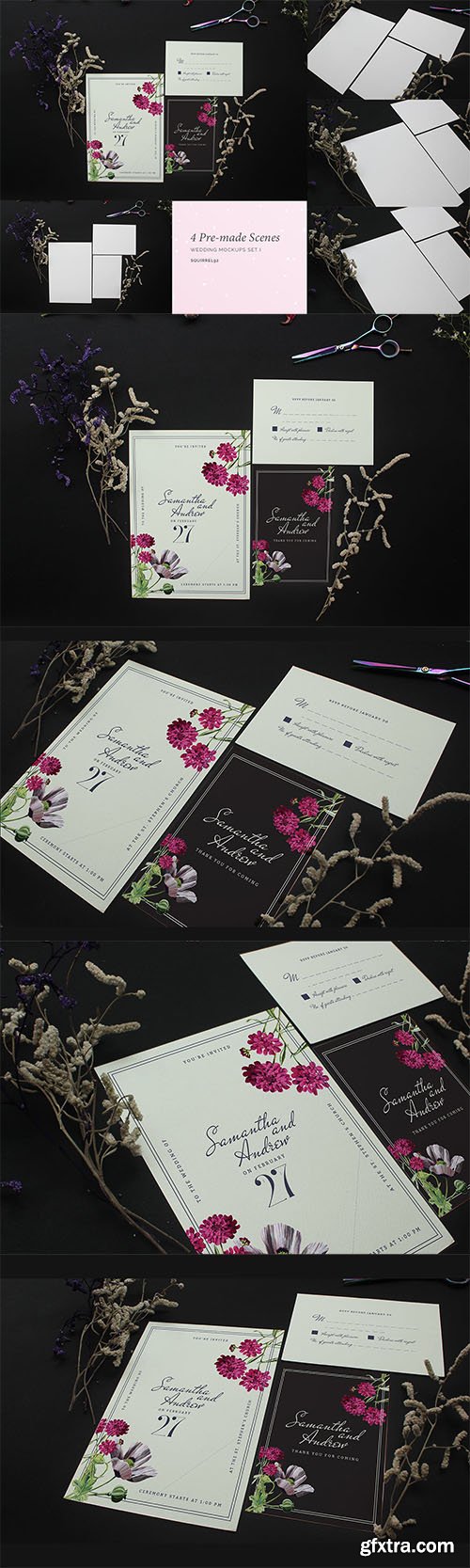 Wedding Invitation Mockup Set I