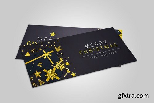 Merry Christmas and Happy New Year greeting cards