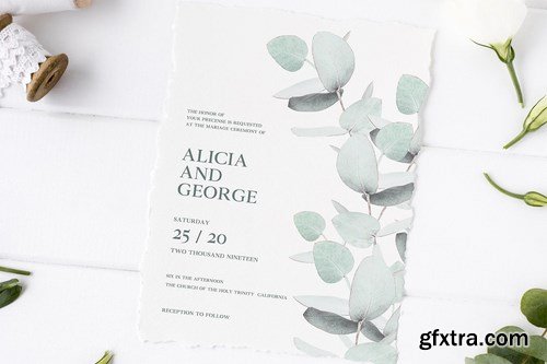 Eucalyptus Wedding Invitation Suite