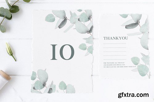 Eucalyptus Wedding Invitation Suite