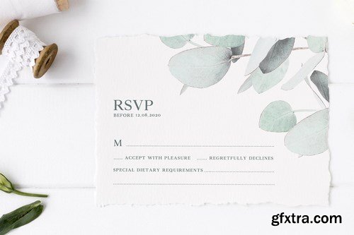 Eucalyptus Wedding Invitation Suite