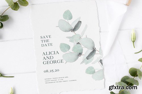 Eucalyptus Wedding Invitation Suite