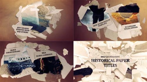 Videohive - Historical Paper Titles/Opener