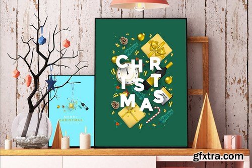 Merry Christmas and Happy New Year greeting cards 3