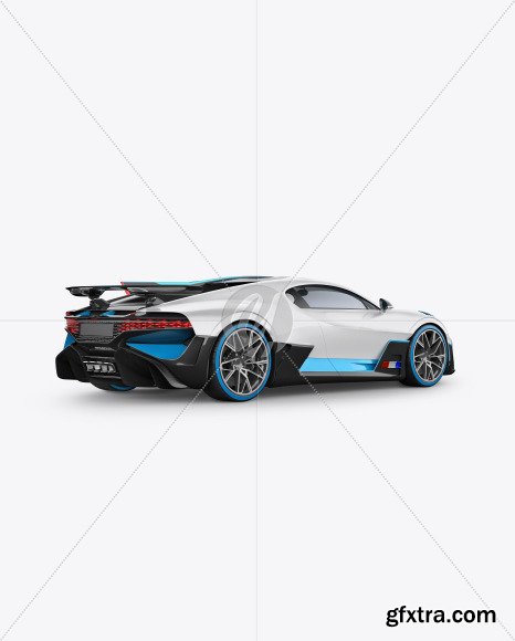 Super Car Mockup - Back Half Side View 51656