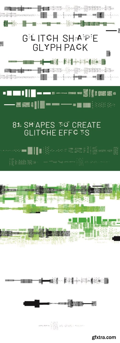 Glitch Shape Font